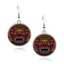 Balinese Barong Mask Circle earrings