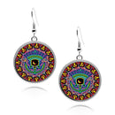 Evil Eye Circle Earrings