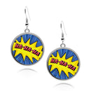 Comic Manga Circle Earrings