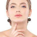 Balinese Barong Mask Circle earrings