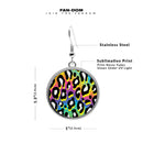 Leopard Print Circle Earrings