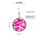 Military Camouflage Circle Earrings