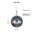Evil Eye Circle Earrings