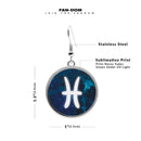 Zodiac Sign Symbols Circle earrings