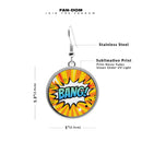 Comic Manga Circle Earrings