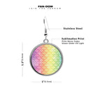 Mermaid Scales Circle Earrings