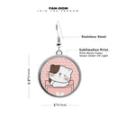 Cute Cat Pockets Circle Earrings