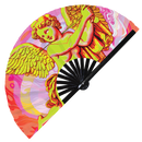 Cupid Psychedelic Cherub Bamboo Hand Fan