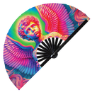 Cupid Psychedelic Cherub Bamboo Hand Fan