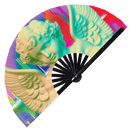 Cupid Psychedelic Cherub Bamboo Hand Fan