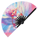 Cupid Psychedelic Cherub Bamboo Hand Fan