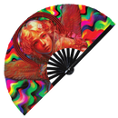 Cupid Psychedelic Cherub Bamboo Hand Fan