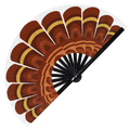 Turkey Feathers Hand Fan UV Glow Foldable Bamboo Fan Thanksgiving Turkey Party Supply Decorations Gifts Celebration Handheld Fans