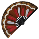 Turkey Feathers Bamboo Foldable Hand Fan