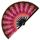 Turkey Feathers Bamboo Foldable Hand Fan