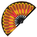 Turkey Feathers Bamboo Foldable Hand Fan