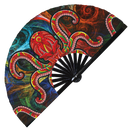 Octopus Bamboo Hand Fan