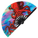 Octopus Bamboo Hand Fan