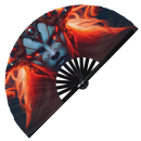 Demon Devil Bamboo Hand Fan