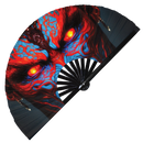 Demon Devil Bamboo Hand Fan