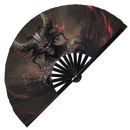 Demon Devil Bamboo Hand Fan