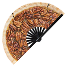 Desserts Hand Fan UV Glow Baked Tart Bubble Waffle Cinnamon Roll Pancake Cheery Pie Cookie Croissant Pastry Puff Wafer Large Hand Rave Fan