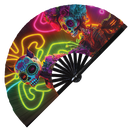 Dia De Los Muertos Bamboo Hand Fan