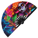 Dia De Los Muertos Bamboo Hand Fan