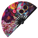 Dia De Los Muertos Bamboo Hand Fan
