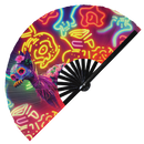 Dia De Los Muertos Bamboo Hand Fan