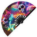 Dia De Los Muertos Bamboo Hand Fan