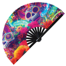 Dia De Los Muertos Bamboo Hand Fan