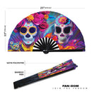 Dia De Los Muertos Bamboo Hand Fan