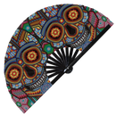 Dia De Los Muertos Bamboo Hand Fan