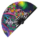 Dia De Los Muertos Bamboo Hand Fan