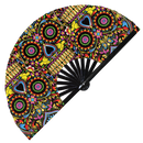 Dia De Los Muertos Bamboo Hand Fan
