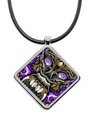 Balinese Barong Mask Diamond pendant necklace