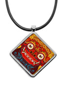 Balinese Barong Mask Diamond pendant necklace