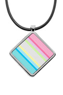 Pride Flags Pendant necklace Diamond shape charm Androgynous Butch Lesbian Demigender Boy Girl Drag Feather Gender Questioning Gilbert Baker Graysexual Pride Flags