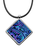 Balinese Barong Mask Diamond pendant necklace