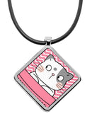Cute Cat Pockets Diamond Pendant Necklace