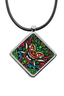 Balinese Barong Mask Diamond pendant necklace