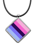 Pride Flags Pendant necklace Diamond shape charm Agender Aromantic BDSM Bigender Butch Labrys Leather Omnisexual Polyamory Polygender Puppy Twink Pride Flags