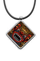Balinese Barong Mask Diamond pendant necklace