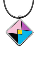 Pride Flags Pendant necklace Diamond shape charm Hijira Intersex Progress Lipstick Lesbian Maverique Neutrois Pangender Pocket Gender Rubber Trigender Two-Spirit Pride Flags