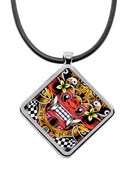 Balinese Barong Mask Diamond pendant necklace