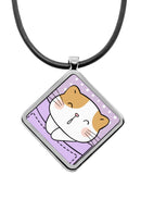 Cute Cat Pockets Diamond Pendant Necklace
