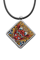 Balinese Barong Mask Diamond pendant necklace