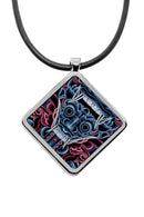 Balinese Barong Mask Diamond pendant necklace