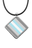 Pride Flags Pendant necklace Diamond shape charm Androgynous Butch Lesbian Demigender Boy Girl Drag Feather Gender Questioning Gilbert Baker Graysexual Pride Flags